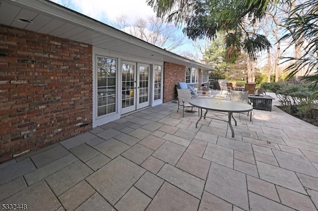 view of patio with french doors