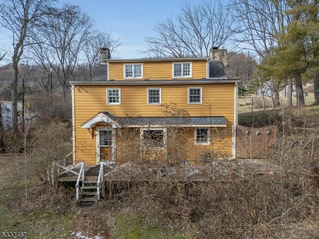 view of rear view of property