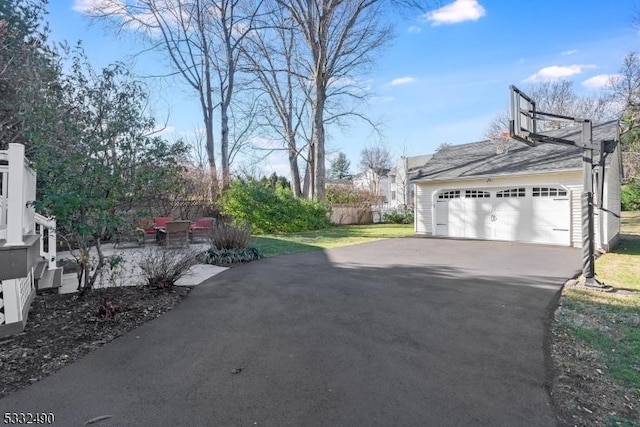 exterior space featuring a garage