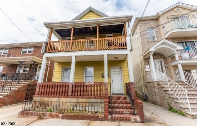 view of property with a balcony