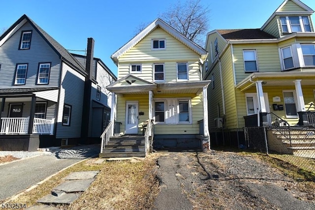 view of front of home with a porch