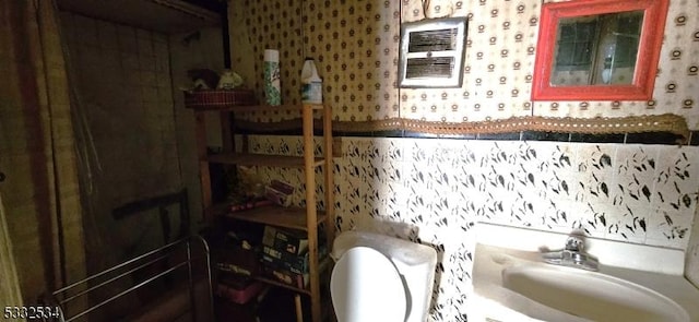 bathroom featuring toilet and sink