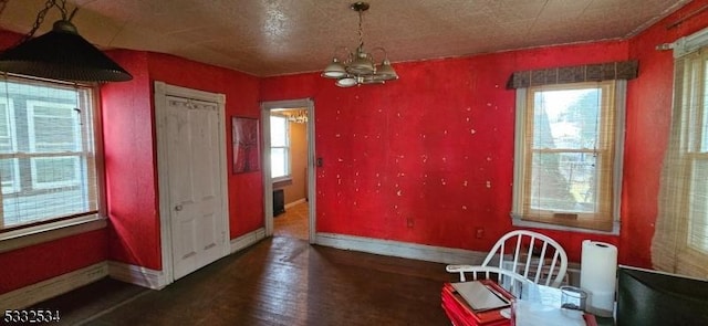 dining area featuring a chandelier