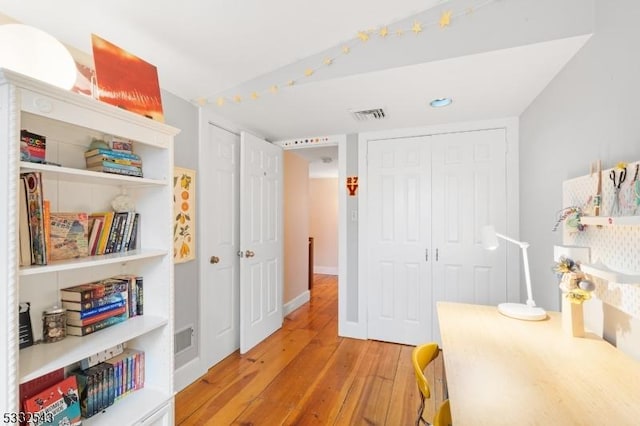 interior space featuring light hardwood / wood-style floors