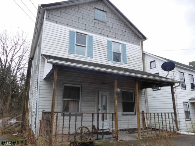 view of front of property with covered porch