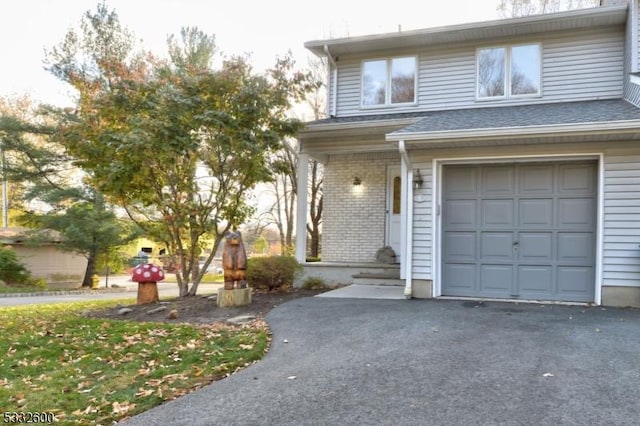 front facade with a garage