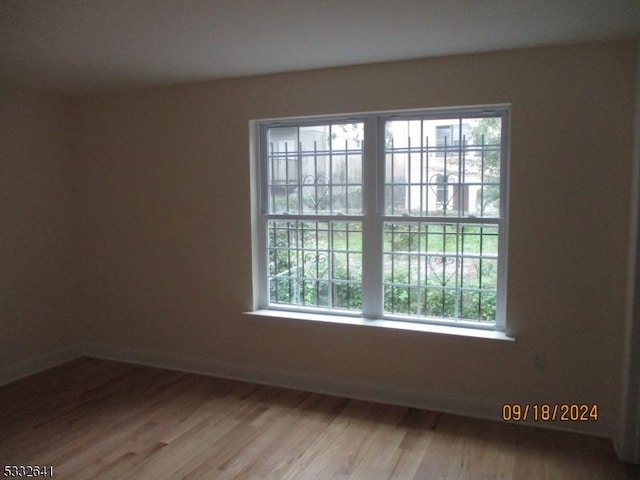 empty room with wood-type flooring