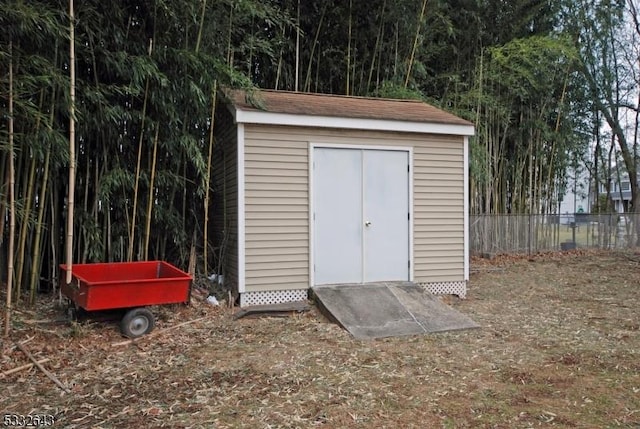 view of outbuilding