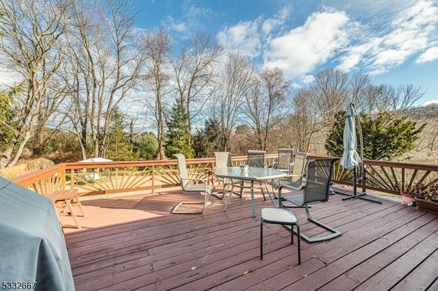 view of wooden deck