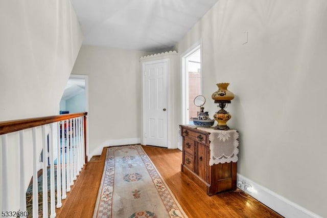 hall featuring light hardwood / wood-style floors