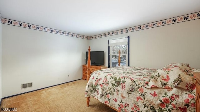 bedroom with carpet