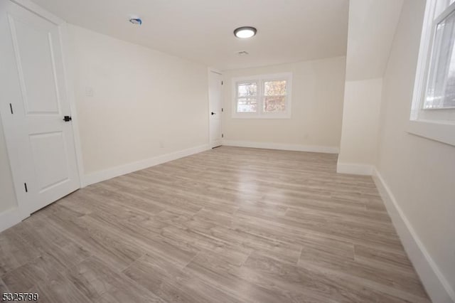 unfurnished room featuring light hardwood / wood-style floors