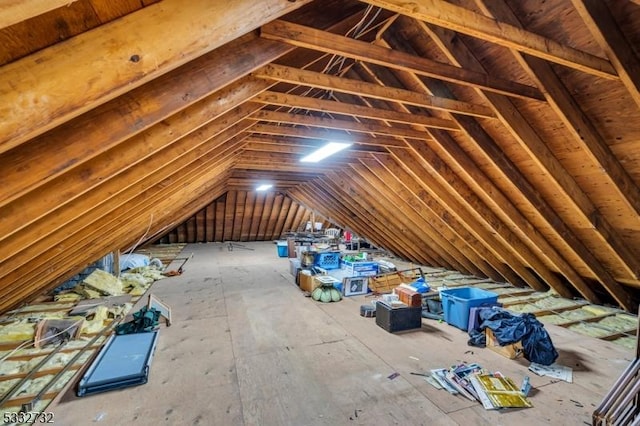 view of attic