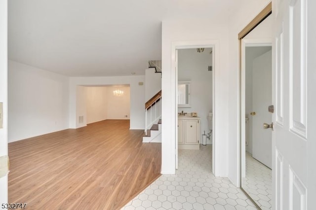 interior space featuring light hardwood / wood-style floors