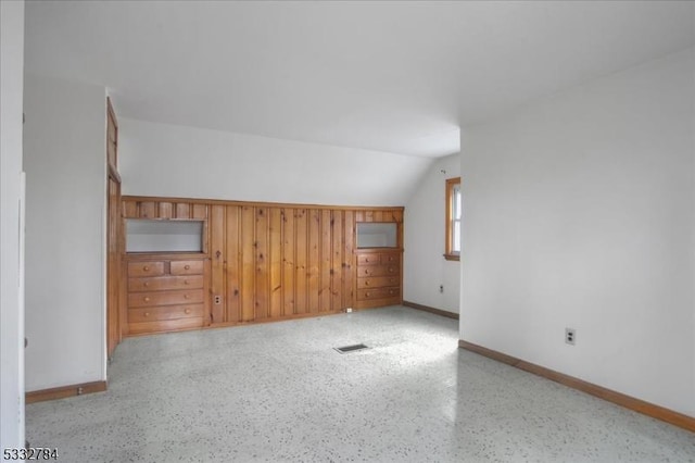 bonus room with vaulted ceiling