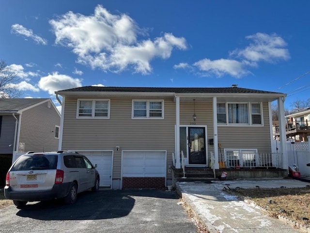 split foyer home with a garage