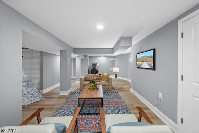 interior space featuring light wood-type flooring