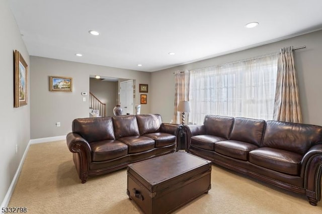 view of carpeted living room