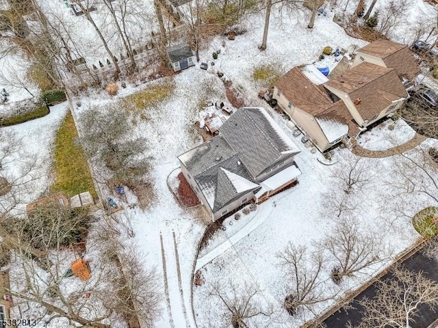 view of snowy aerial view