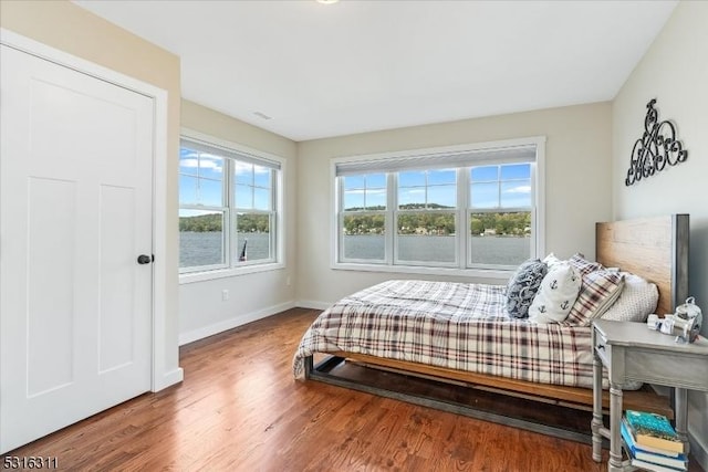 bedroom featuring wood-type flooring