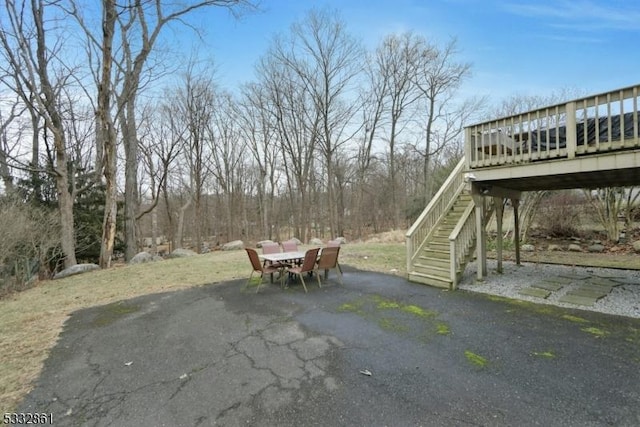 view of patio featuring a wooden deck