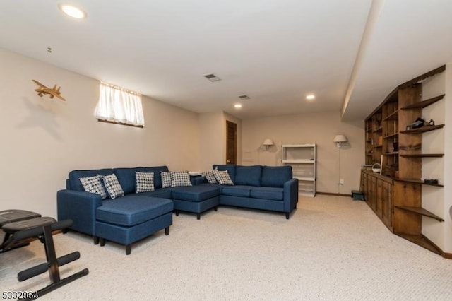 view of carpeted living room