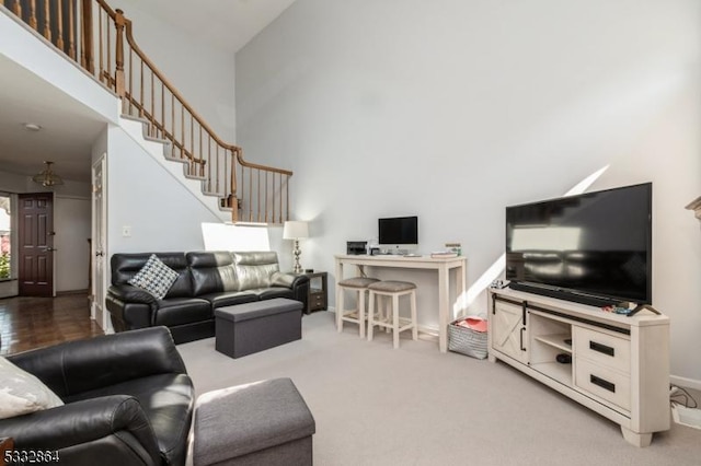 view of carpeted living room