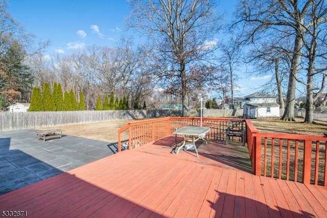 deck with a patio area