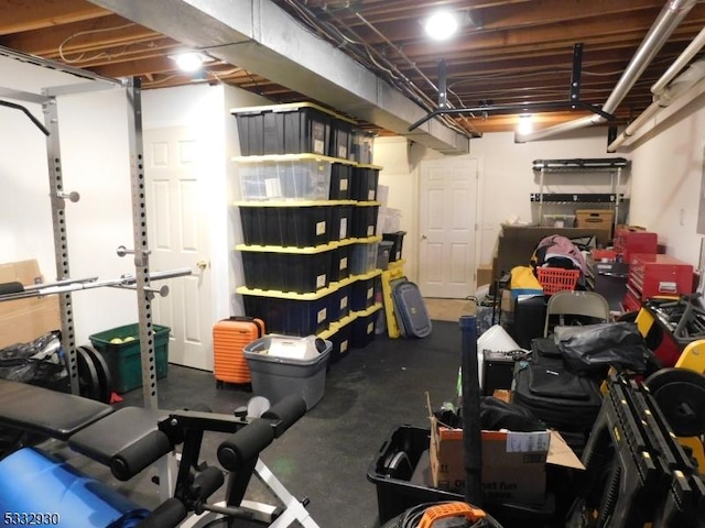 view of storage room