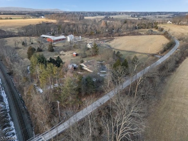 bird's eye view featuring a rural view