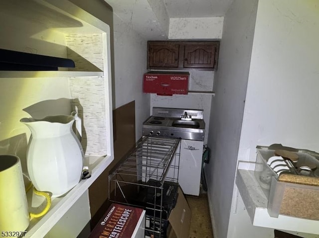 kitchen with stainless steel range oven