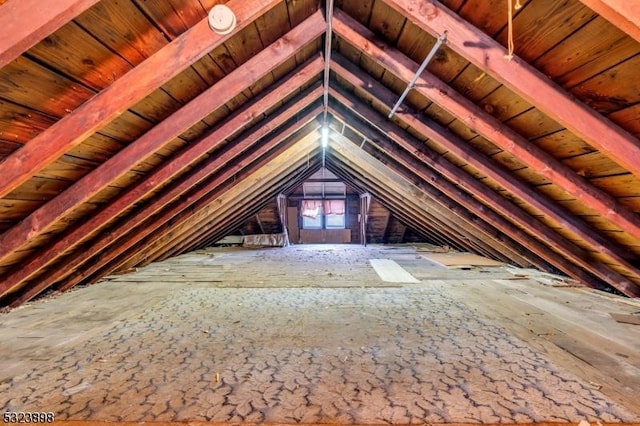 view of attic