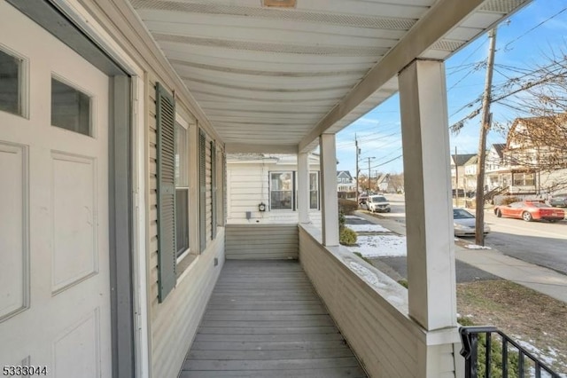 balcony featuring a porch