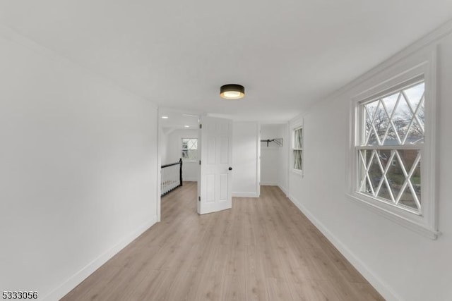 unfurnished room featuring light hardwood / wood-style flooring