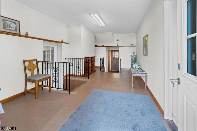 entrance foyer featuring carpet