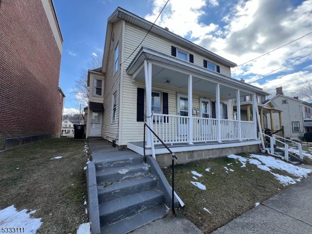 view of front facade with covered porch