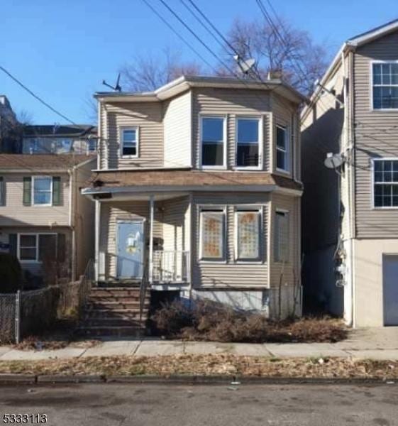 view of front of property with a porch