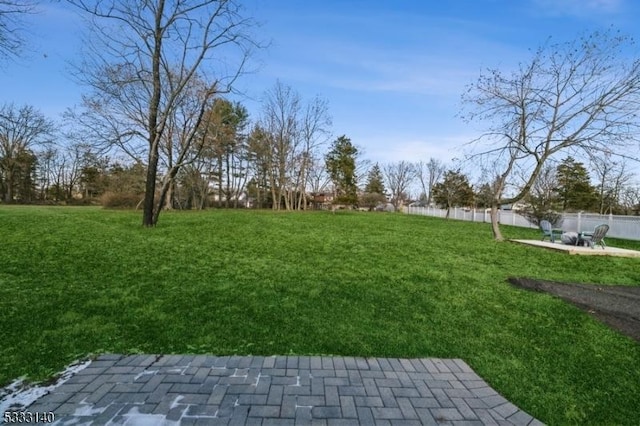 view of yard with a patio