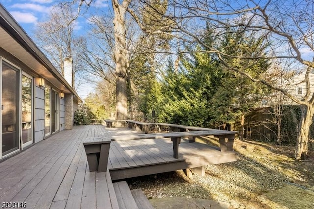 view of wooden deck