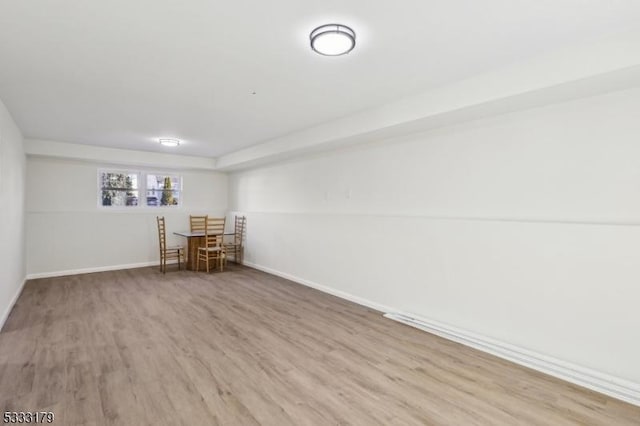 unfurnished room featuring light hardwood / wood-style floors