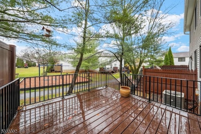 view of wooden deck