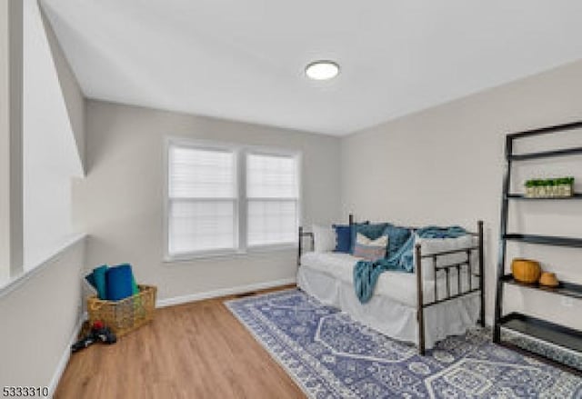 bedroom featuring hardwood / wood-style flooring