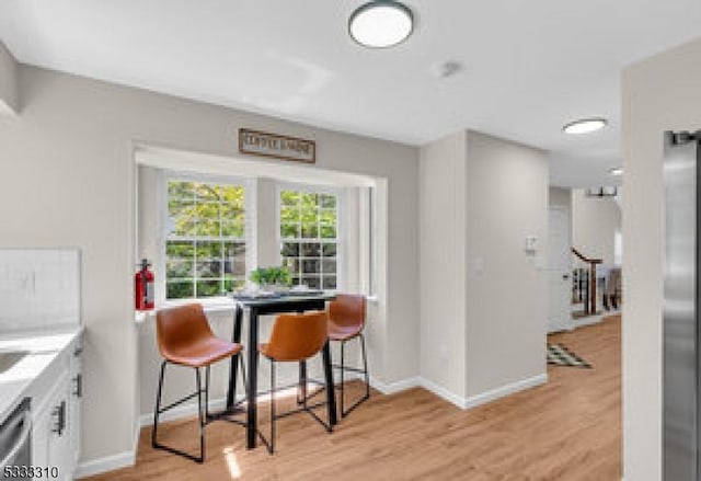 interior space with light wood-type flooring