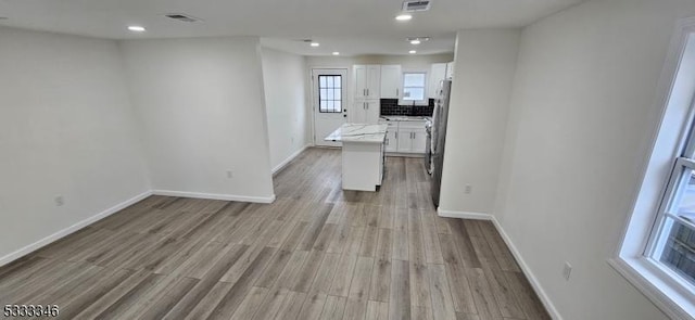 interior space featuring light wood-type flooring