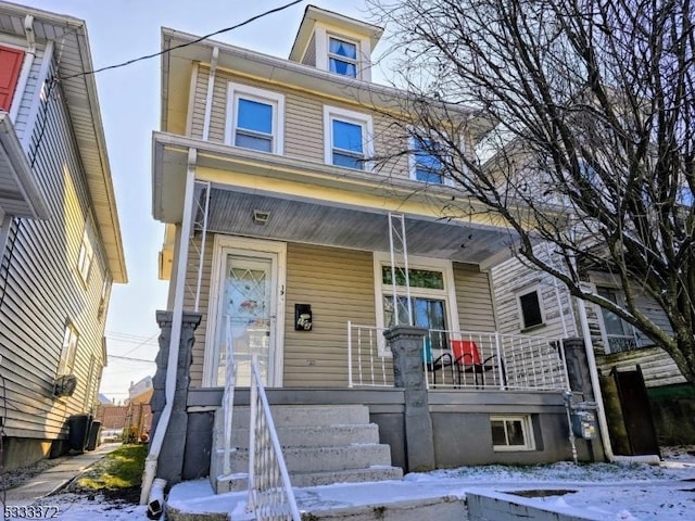 view of front of home with a porch