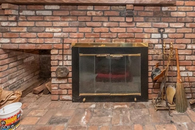 4 Webster Rd, Franklin Twp, NJ 08873 - detailed view of a brick fireplace and brick wall