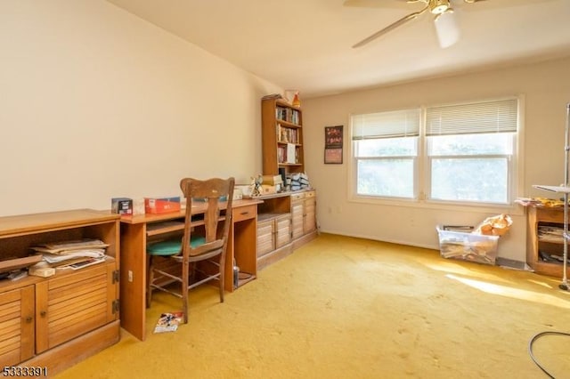 4 Webster Rd, Franklin Twp, NJ 08873 - home office featuring light colored carpet and ceiling fan