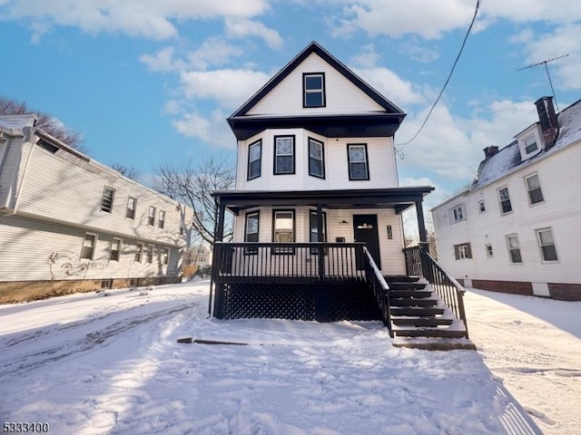 view of front of home with a porch