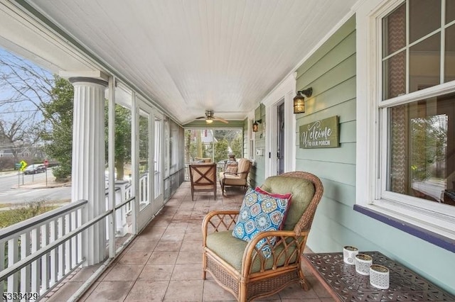 view of sunroom / solarium