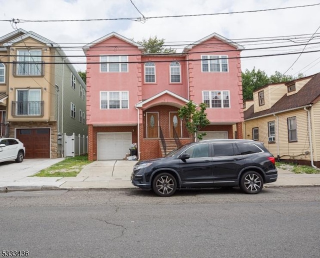 view of property featuring a garage